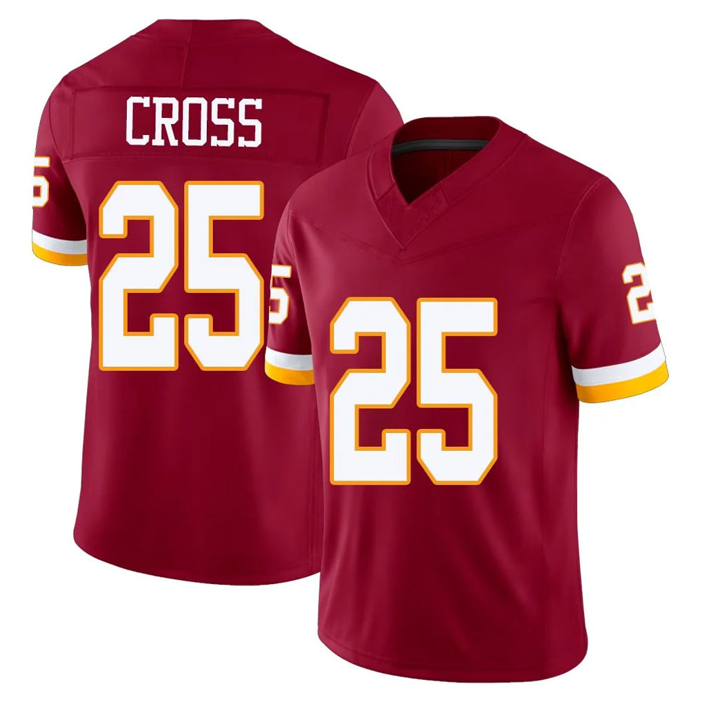Kieara W.Commanders #25 Nick Cross Player Burgundy Limited Team Vapor F.U.S.E. Home Game Stitched Jerseys