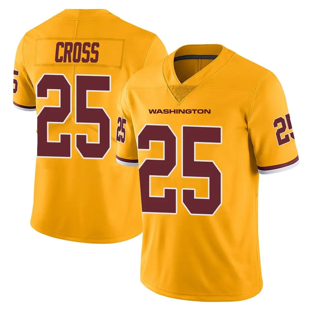Kieara W.Commanders #25 Nick Cross Player Gold Limited Color Rush Home Game Stitched Jerseys