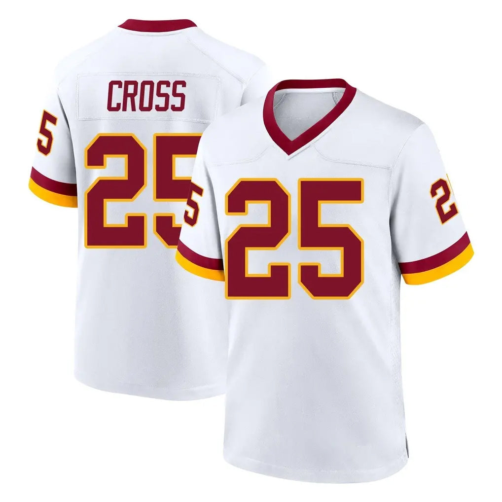 Kieara W.Commanders #25 Nick Cross Player White Home Game Stitched Jerseys