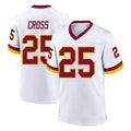 Kieara W.Commanders #25 Nick Cross Player White Home Game Stitched Jerseys