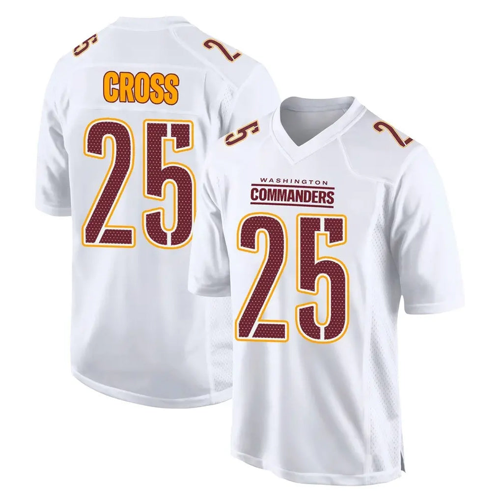 Kieara W.Commanders #25 Nick Cross Player White Tundra Fashion Home Game Stitched Jerseys