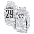 Kieara W.Commanders #29 Rasul Douglas Player Arctic Camo Limited Salute to Service Pullover Hoodies Game Stitched Jerseys