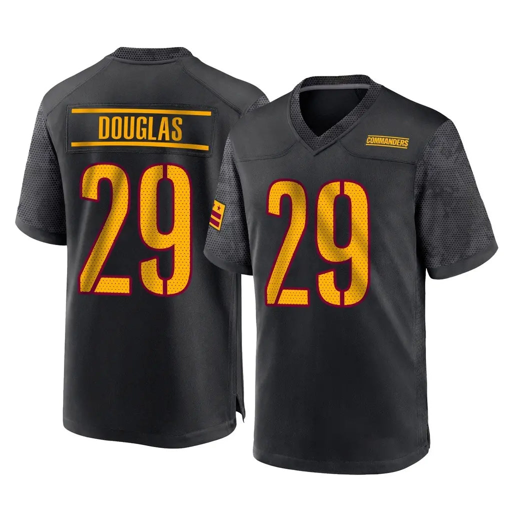 Kieara W.Commanders #29 Rasul Douglas Player Black Home Game Stitched Jerseys