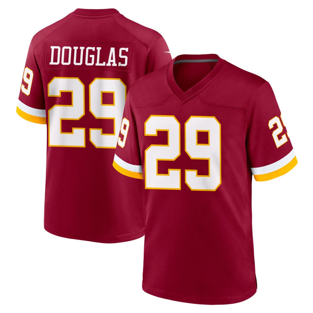 Kieara W.Commanders #29 Rasul Douglas Player Burgundy Game Home Stitched Jerseys