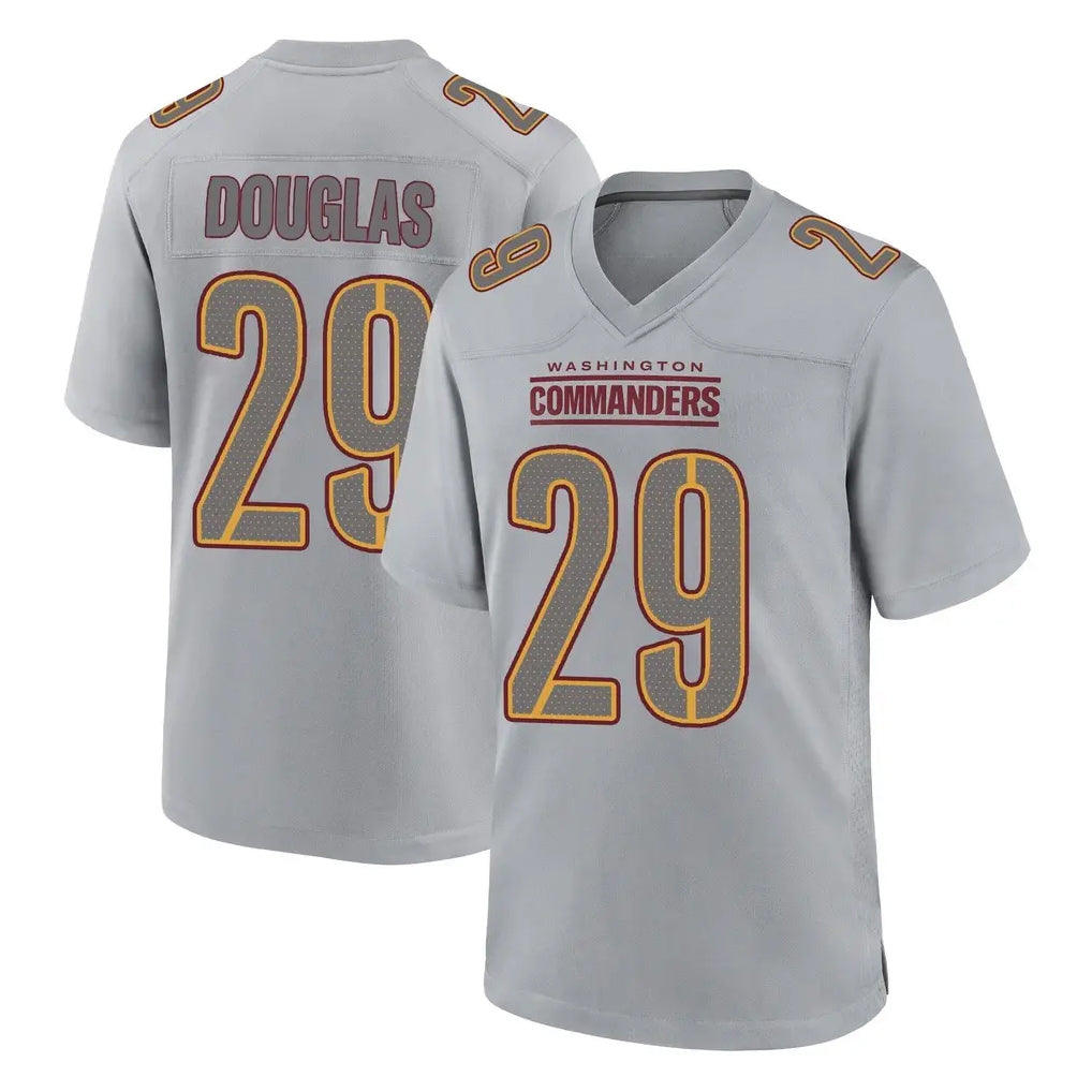 Kieara W.Commanders #29 Rasul Douglas Player Gray Atmosphere Fashion Home Game Stitched Jerseys