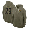 Kieara W.Commanders #29 Rasul Douglas Player Olive Salute to Service Pullover Hoodies Limited Home Stitched Jerseys