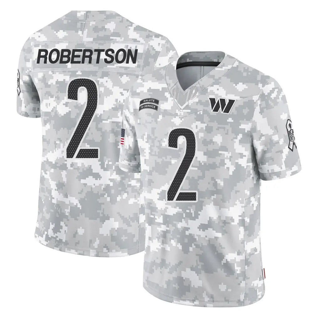 Kieara W.Commanders #2 Amik Robertson Player Arctic Camo Limited Salute To Service Home Game Stitched Jerseys