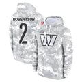 Kieara W.Commanders #2 Amik Robertson Player Arctic Camo Limited Salute to Service Pullover Hoodies Game Stitched Jerseys