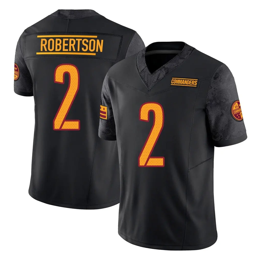Kieara W.Commanders #2 Amik Robertson Player Black Limited Vapor F.U.S.E. Home Game Stitched Jerseys