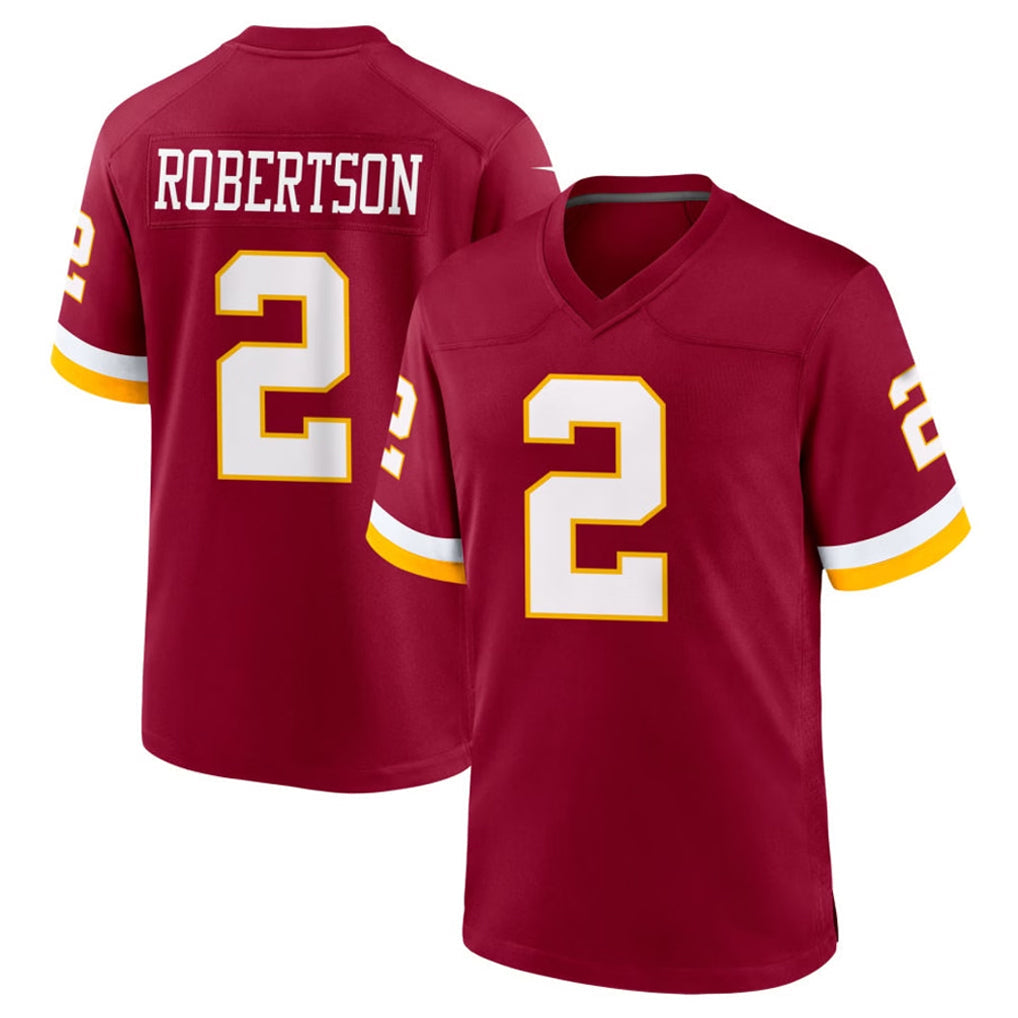 Kieara W.Commanders #2 Amik Robertson Player Burgundy Game Home Stitched Jerseys
