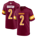 Kieara W.Commanders #2 Amik Robertson Player Burgundy Home Game Stitched Jerseys
