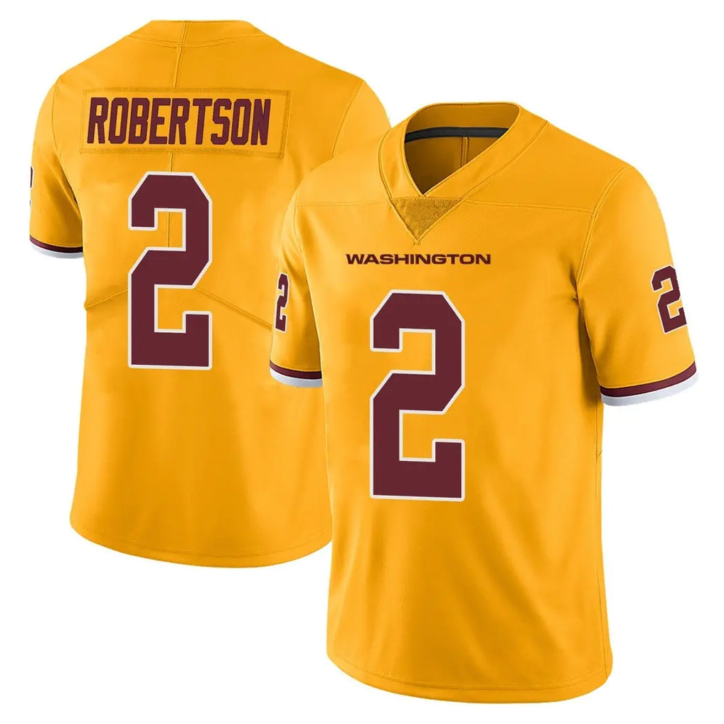 Kieara W.Commanders #2 Amik Robertson Player Gold Limited Color Rush Home Game Stitched Jerseys