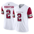 Kieara W.Commanders #2 Amik Robertson Player White Vapor F.U.S.E. Limited Home Game Stitched Jerseys