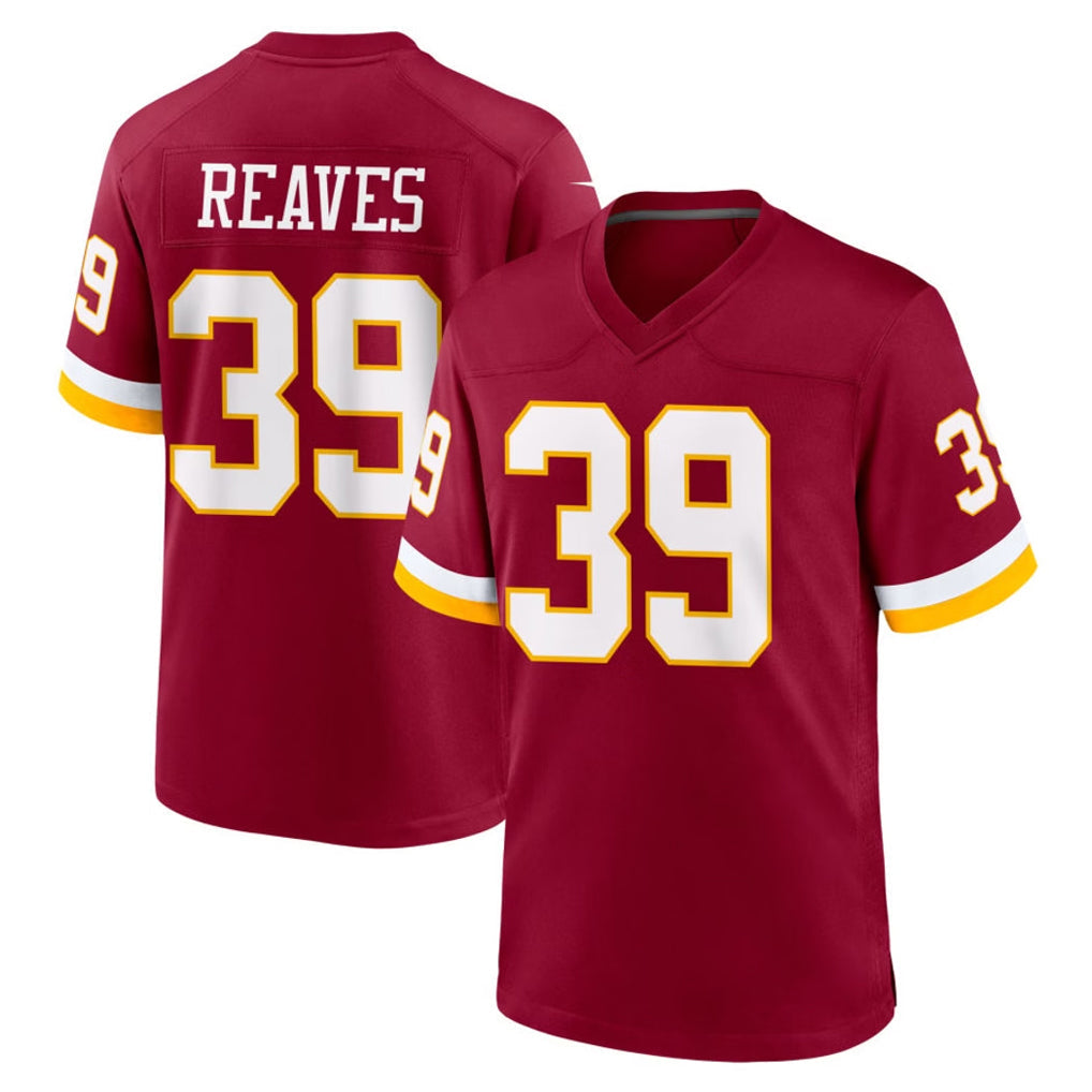 Kieara W.Commanders #39 Jeremy Reaves Player Burgundy Game Home Stitched Jerseys