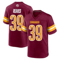 Kieara W.Commanders #39 Jeremy Reaves Player Burgundy Home Game Stitched Jerseys