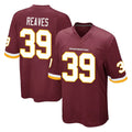Kieara W.Commanders #39 Jeremy Reaves Player Burgundy Team Color Home Game Stitched Jerseys