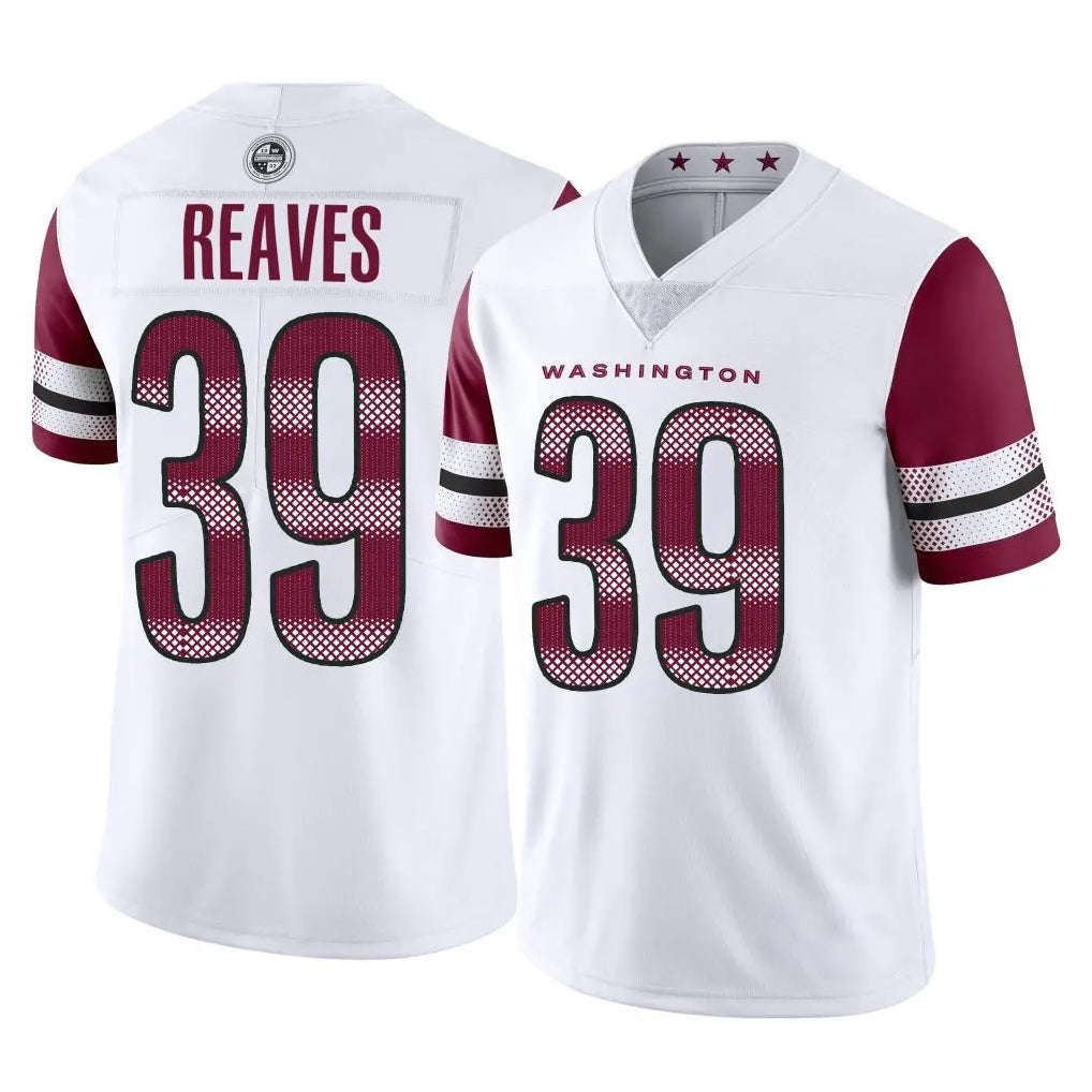 Kieara W.Commanders #39 Jeremy Reaves Player White Limited Vapor Home Game Stitched Jerseys