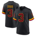 Kieara W.Commanders #3 Stefon Diggs Player Black Limited Home Game Stitched Jerseys