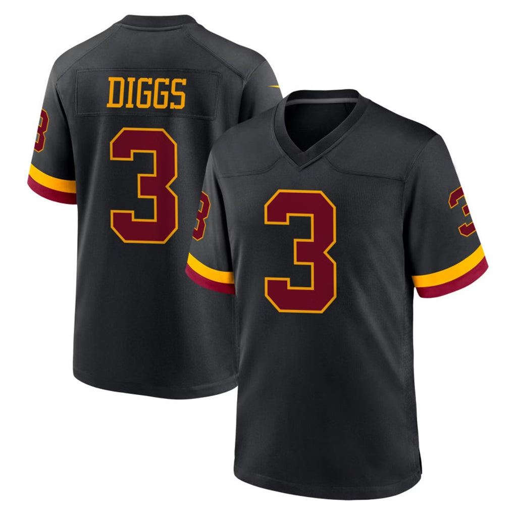 Kieara W.Commanders #3 Stefon Diggs Player Black Limited Home Game Stitched Jerseys