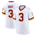 Kieara W.Commanders #3 Stefon Diggs Player White Home Game Stitched Jerseys