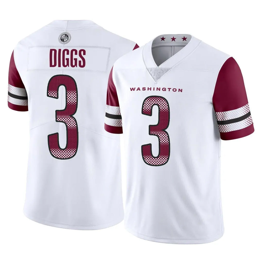 Kieara W.Commanders #3 Stefon Diggs Player White Limited Vapor Home Game Stitched Jerseys