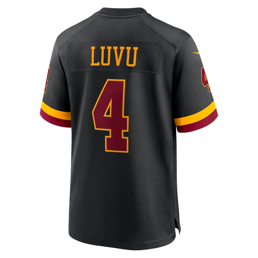 Kieara W.Commanders #4 Frankie Luvu Black Hail Raiser Alternate Game Stitched Jerseys