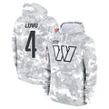 Kieara W.Commanders #4 Frankie Luvu Player Arctic Camo Salute to Service Hoodies Stitched Jerseys
