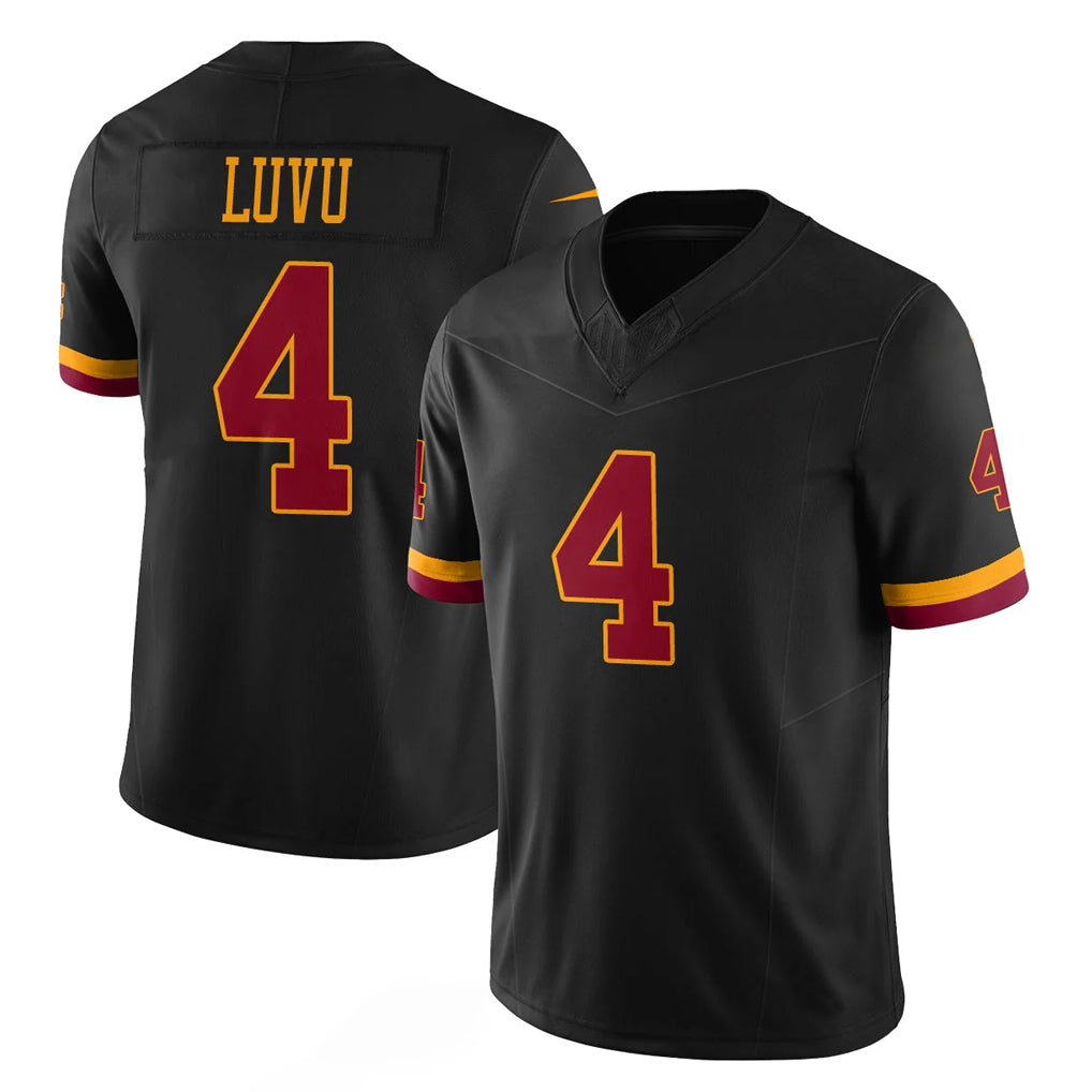 Kieara W.Commanders #4 Frankie Luvu Player Black Limited Vapor Home Game Stitched Jerseys