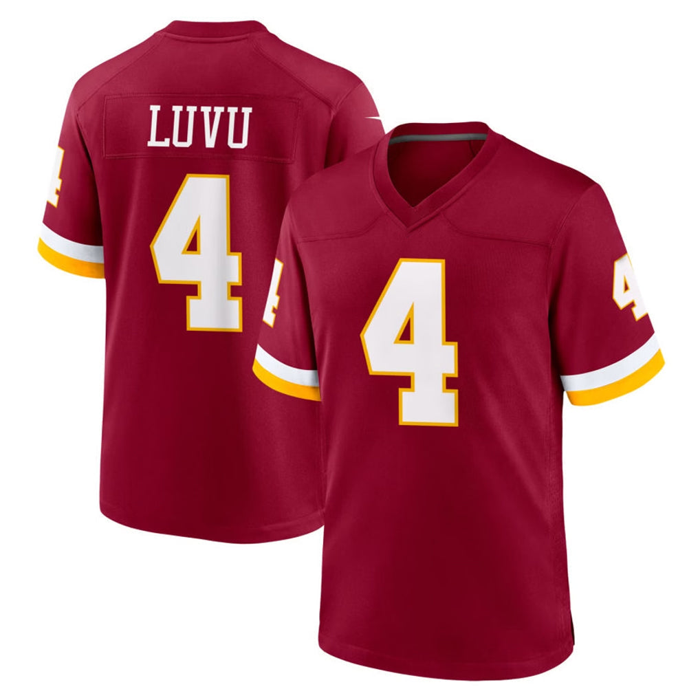 Kieara W.Commanders #4 Frankie Luvu Player Burgundy Game Home Stitched Jerseys