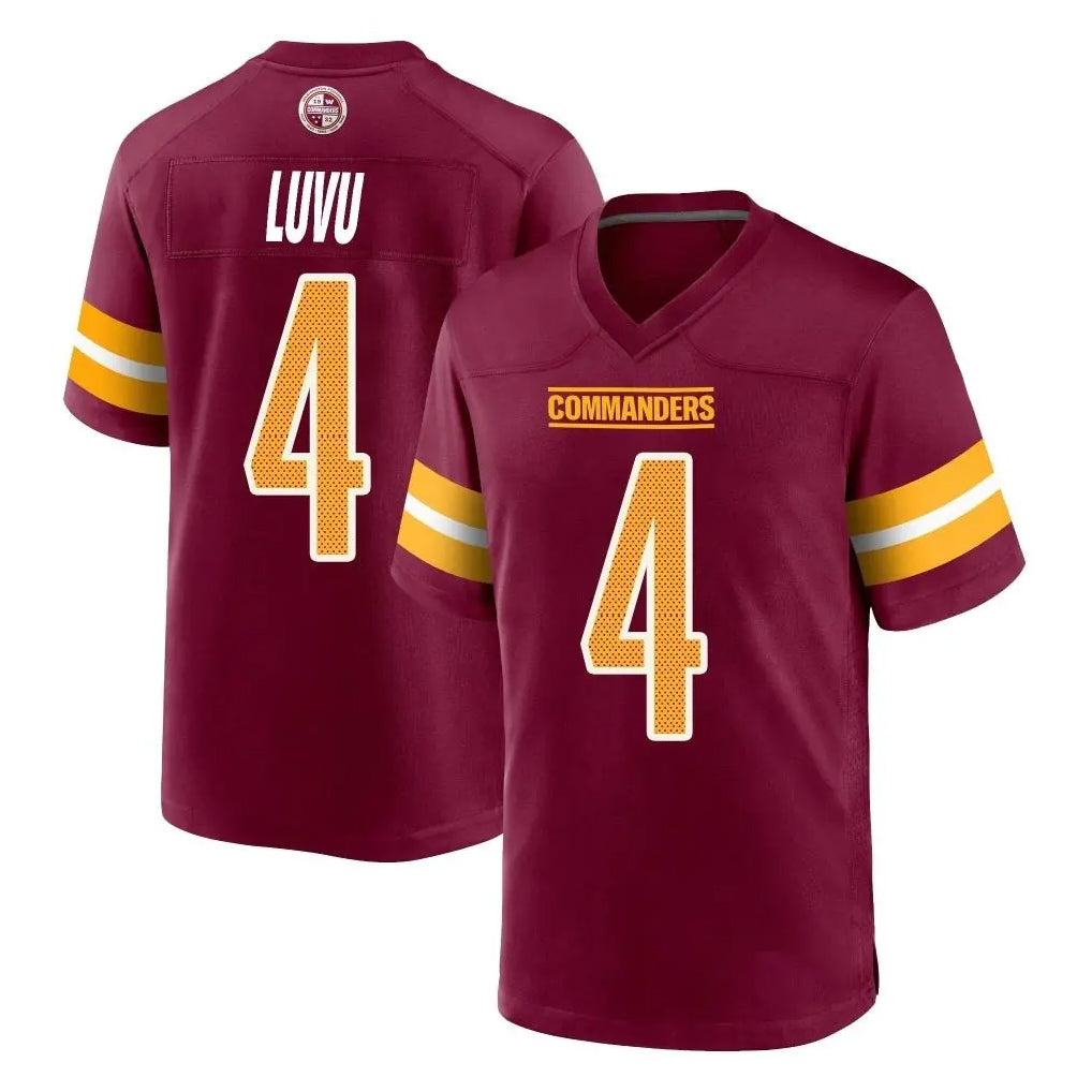 Kieara W.Commanders #4 Frankie Luvu Player Burgundy Home Game Stitched Jerseys