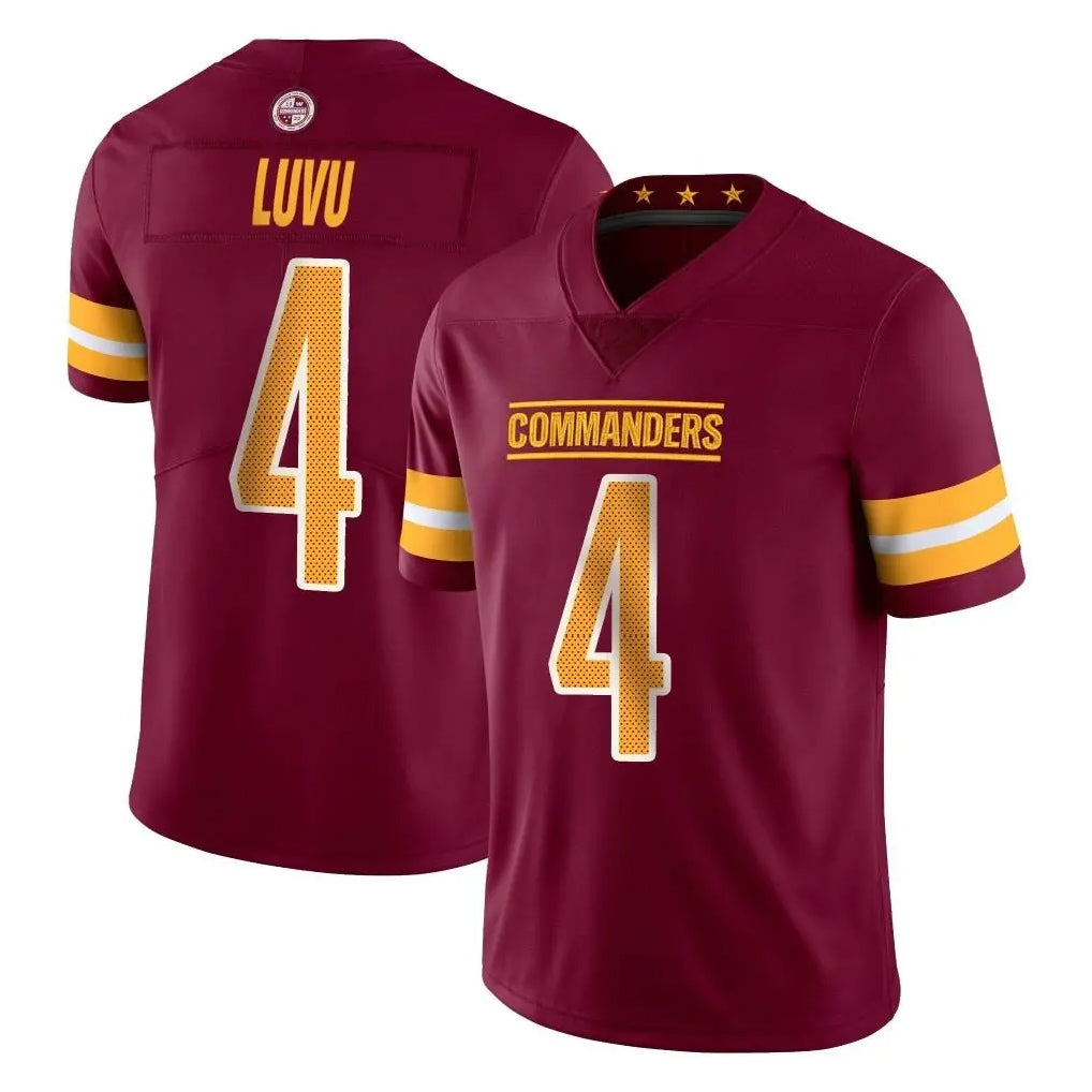 Kieara W.Commanders #4 Frankie Luvu Player Burgundy Limited Vapor Home Game Stitched Jerseys