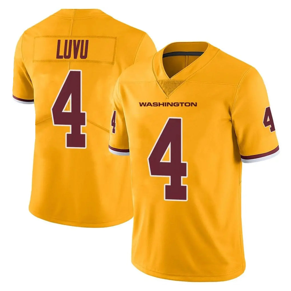 Kieara W.Commanders #4 Frankie Luvu Player Gold Vapor Limited Stitched Jerseys