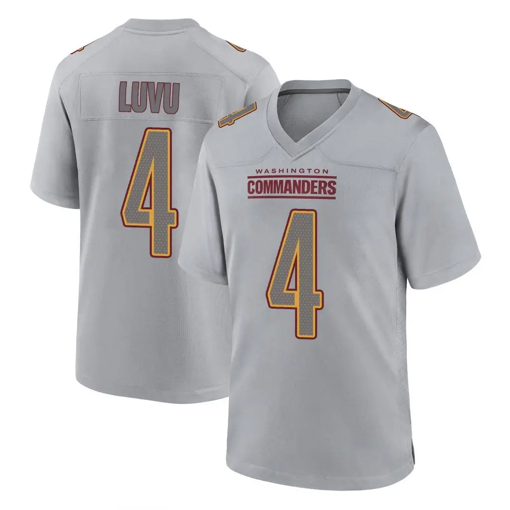 Kieara W.Commanders #4 Frankie Luvu Player Gray Atmosphere Fashion Home Game Stitched Jerseys