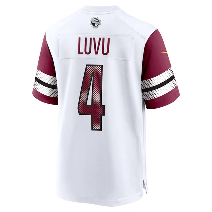 Kieara W.Commanders #4 Frankie Luvu Player White Home Game Football Jerseys