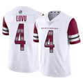 Kieara W.Commanders #4 Frankie Luvu Player White Limited Vapor Home Game Stitched Jerseys