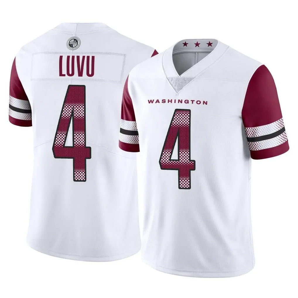 Kieara W.Commanders #4 Frankie Luvu Player White Limited Vapor Home Game Stitched Jerseys