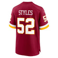 Kieara W.Commanders #52 Sonny Styles Burgundy 2026 Draft First Round Pick No. 7 Team Game Stitched Jerseys