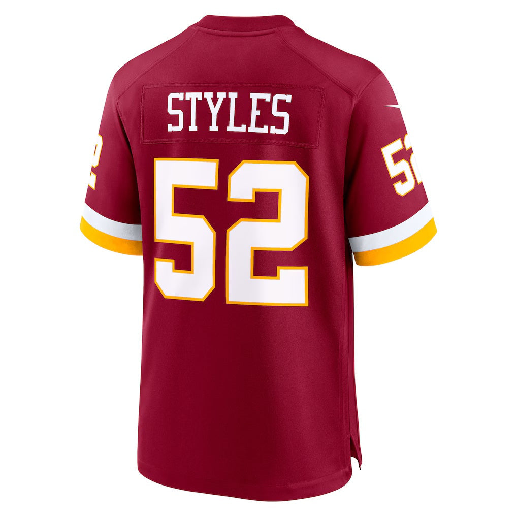 Kieara W.Commanders #52 Sonny Styles Burgundy 2026 Draft First Round Pick No. 7 Team Game Stitched Jerseys