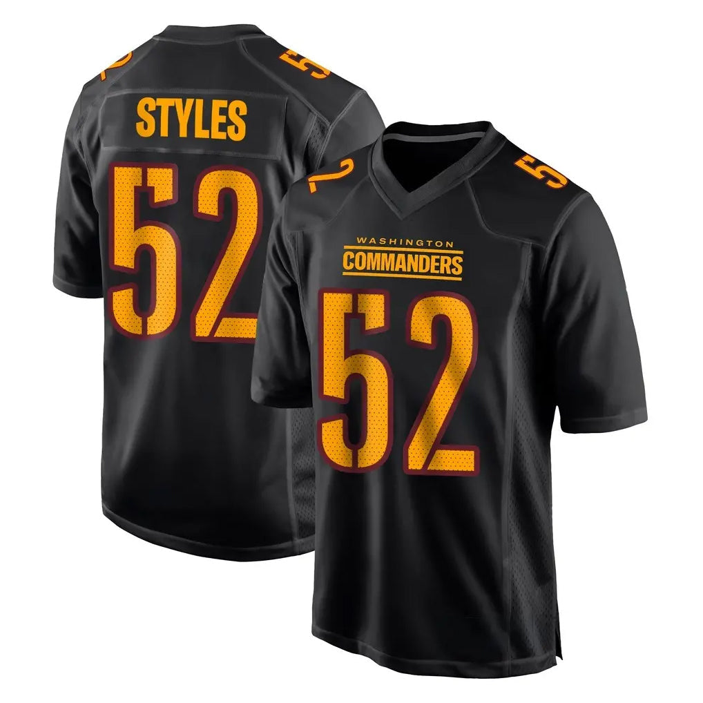 Kieara W.Commanders #52 Sonny Styles Player Black Carbon Fashion Home Game Stitched Jerseys