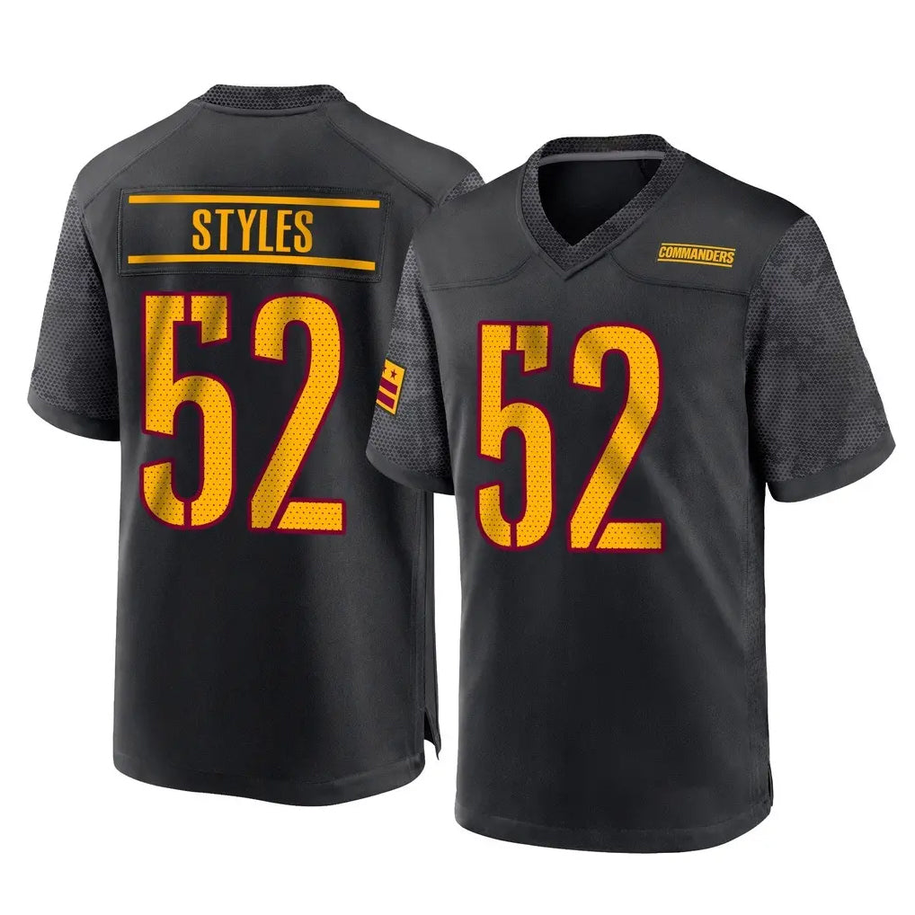 Kieara W.Commanders #52 Sonny Styles Player Black Home Game Stitched Jerseys