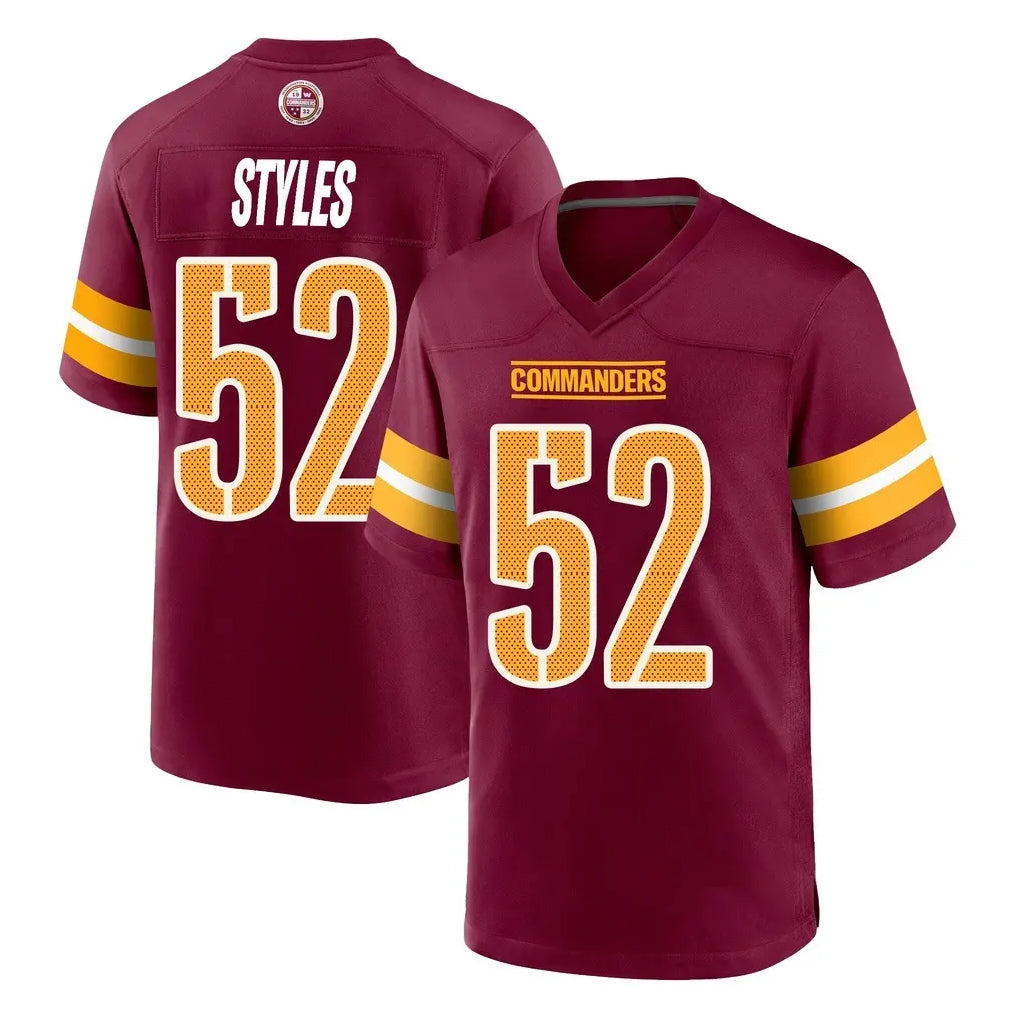Kieara W.Commanders #52 Sonny Styles Player Burgundy Home Game Stitched Jerseys