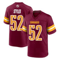 Kieara W.Commanders #52 Sonny Styles Player Burgundy Home Game Stitched Jerseys