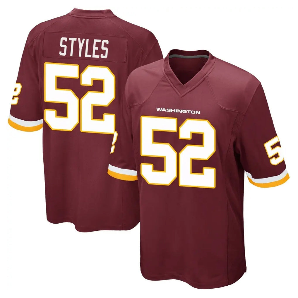 Kieara W.Commanders #52 Sonny Styles Player Burgundy Team Color Home Game Stitched Jerseys