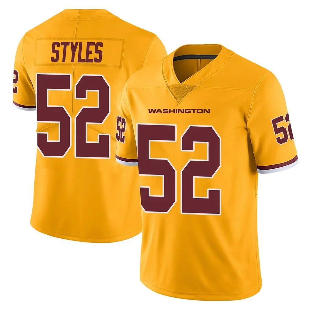 Kieara W.Commanders #52 Sonny Styles Player Gold Limited Color Rush Home Game Stitched Jerseys