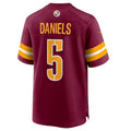 Kieara W.Commanders #5 Jayden Daniels Burgundy 2024 Draft First Round Pick Player Game Stitched Jersey