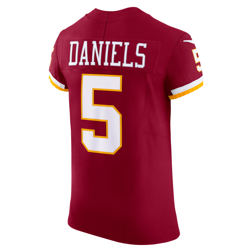 Kieara W.Commanders #5 Jayden Daniels Burgundy Vapor F.U.S.E. Elite Stitched Jerseys