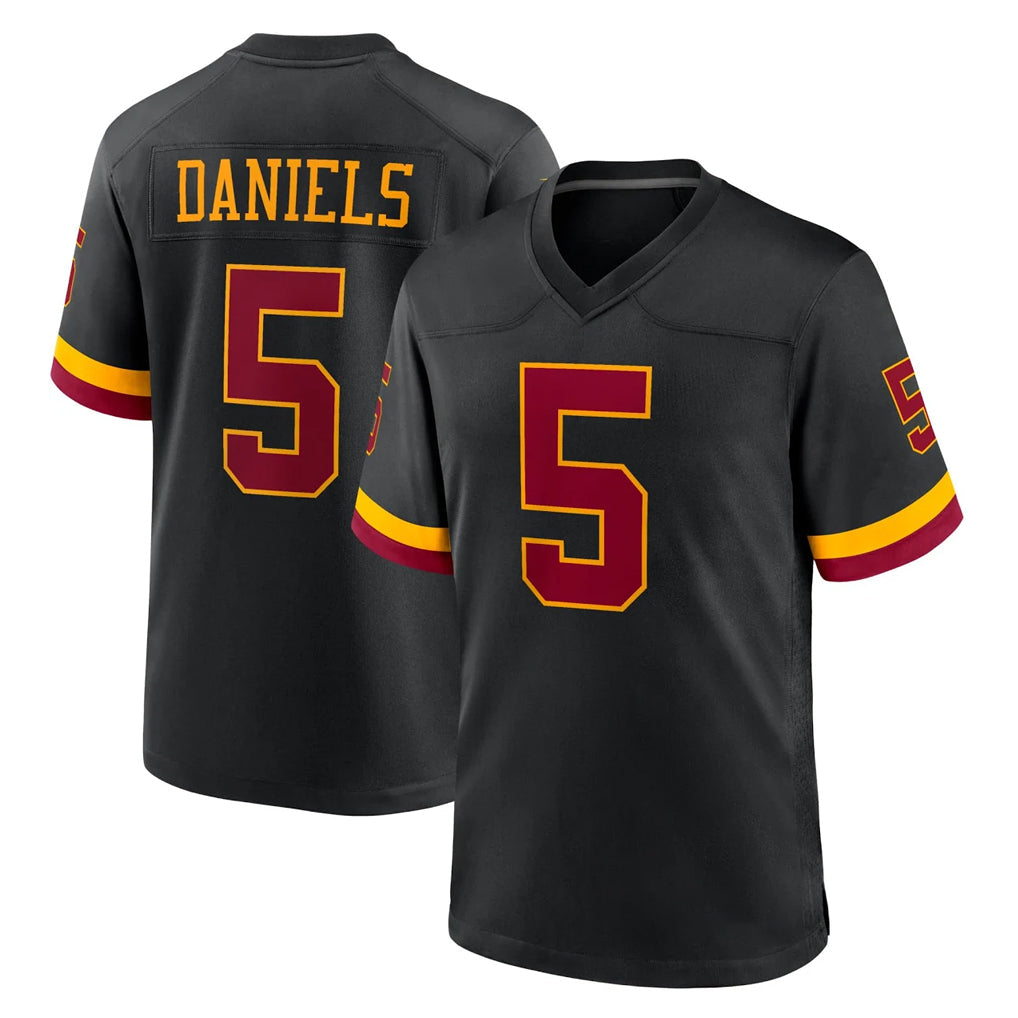 Kieara W.Commanders #5 Jayden Daniels Player Black Limited Home Game Stitched Jerseys