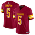 Kieara W.Commanders #5 Jayden Daniels Player Burgundy Vapor F.U.S.E. Limited Stitched Jerseys