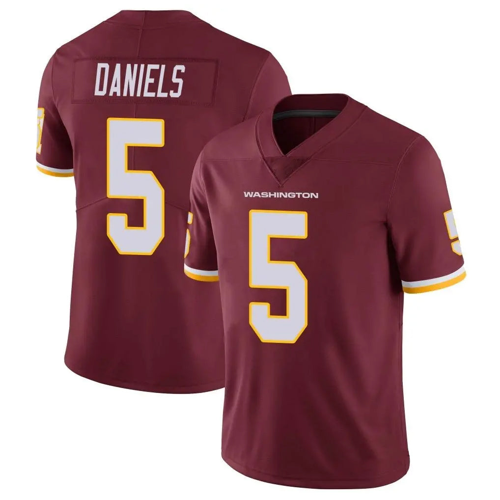 Kieara W.Commanders #5 Jayden Daniels Player Burgundy Vapor Limited Stitched Jerseys