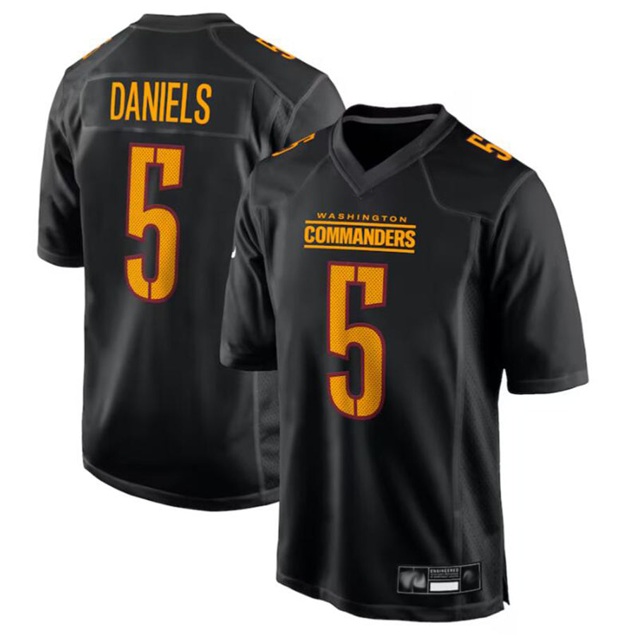 Kieara W.Commanders #5 Jayden Daniels Player Carbon Black Fashion Stitched Jerseys